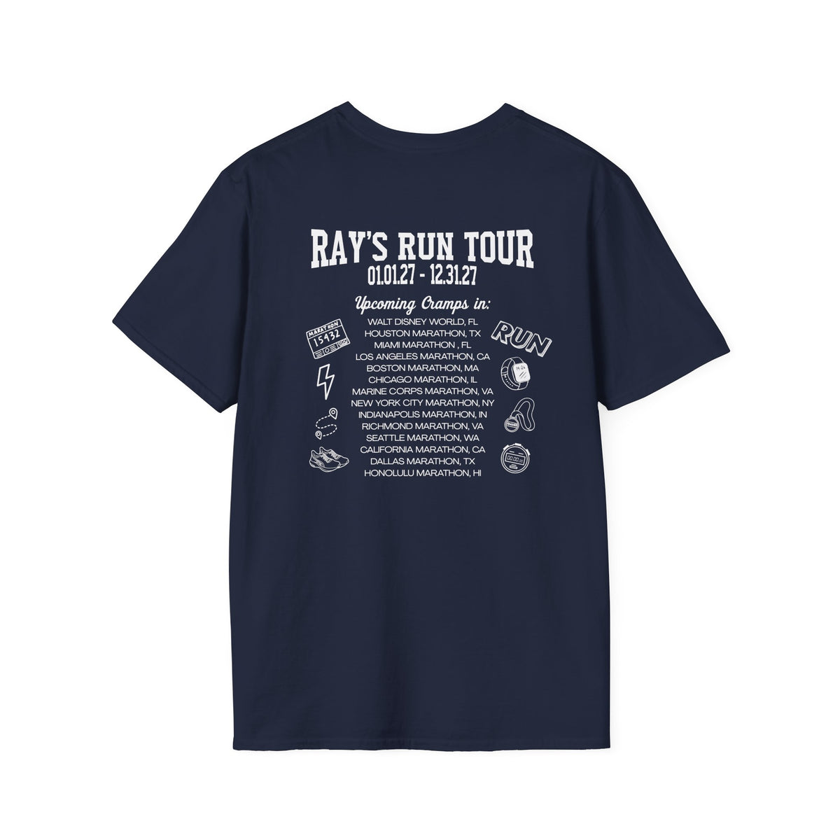 Custom Run Tour Marathon T-Shirt
