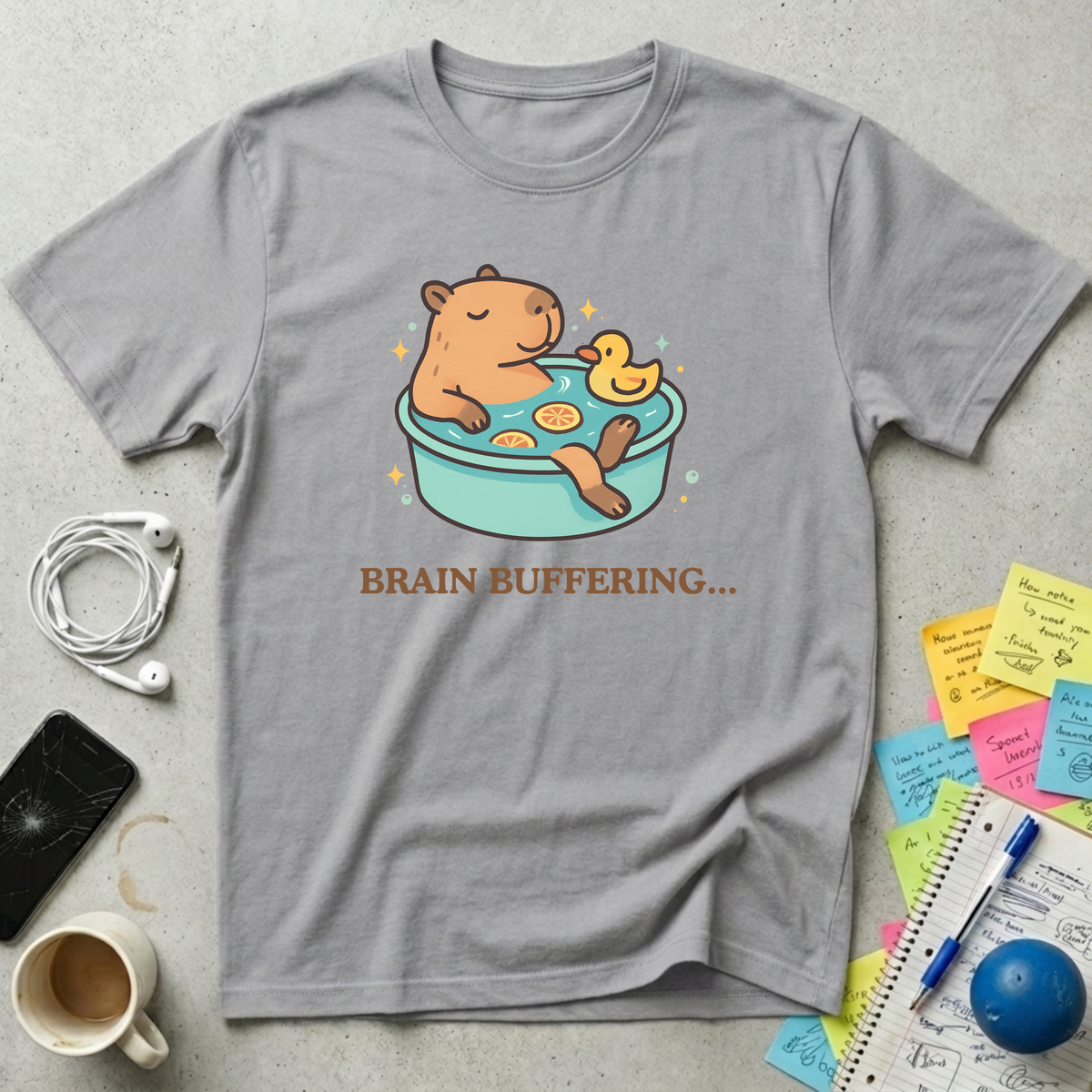 Capybara Brain Buffering T-Shirt